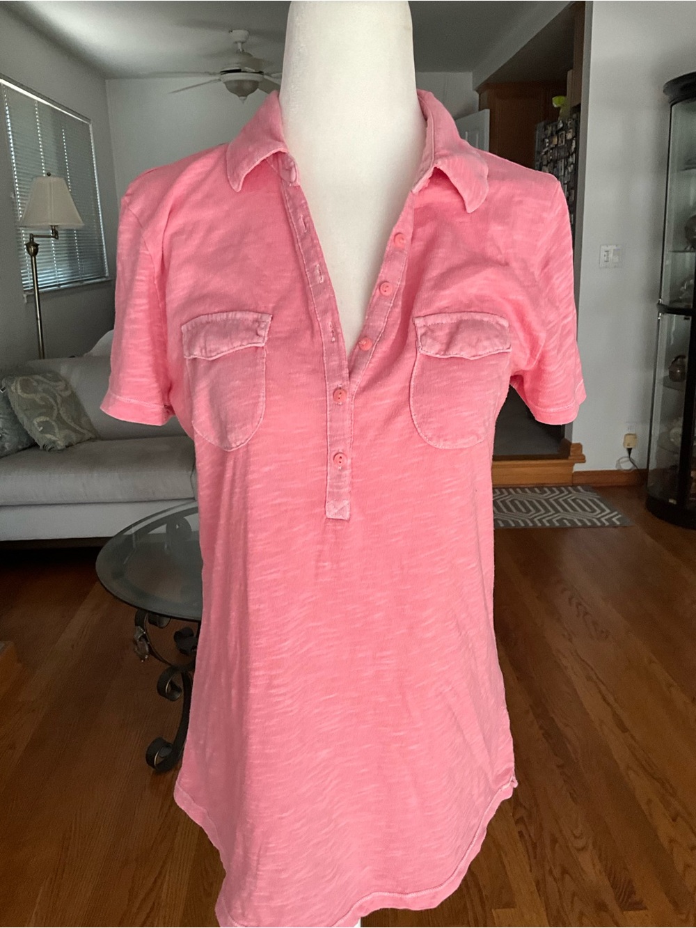 Sonoma Pink Short Sleeve Pocket Top